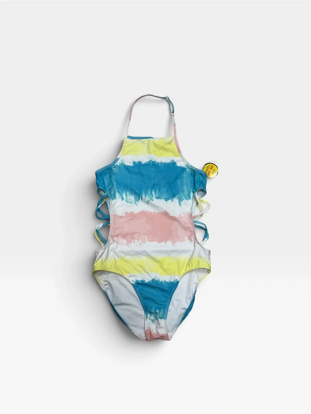 Brand New-Tucker + Tate Kids Tie-Dye One-Piece Swimsuit - Blue, Pink & Yellow